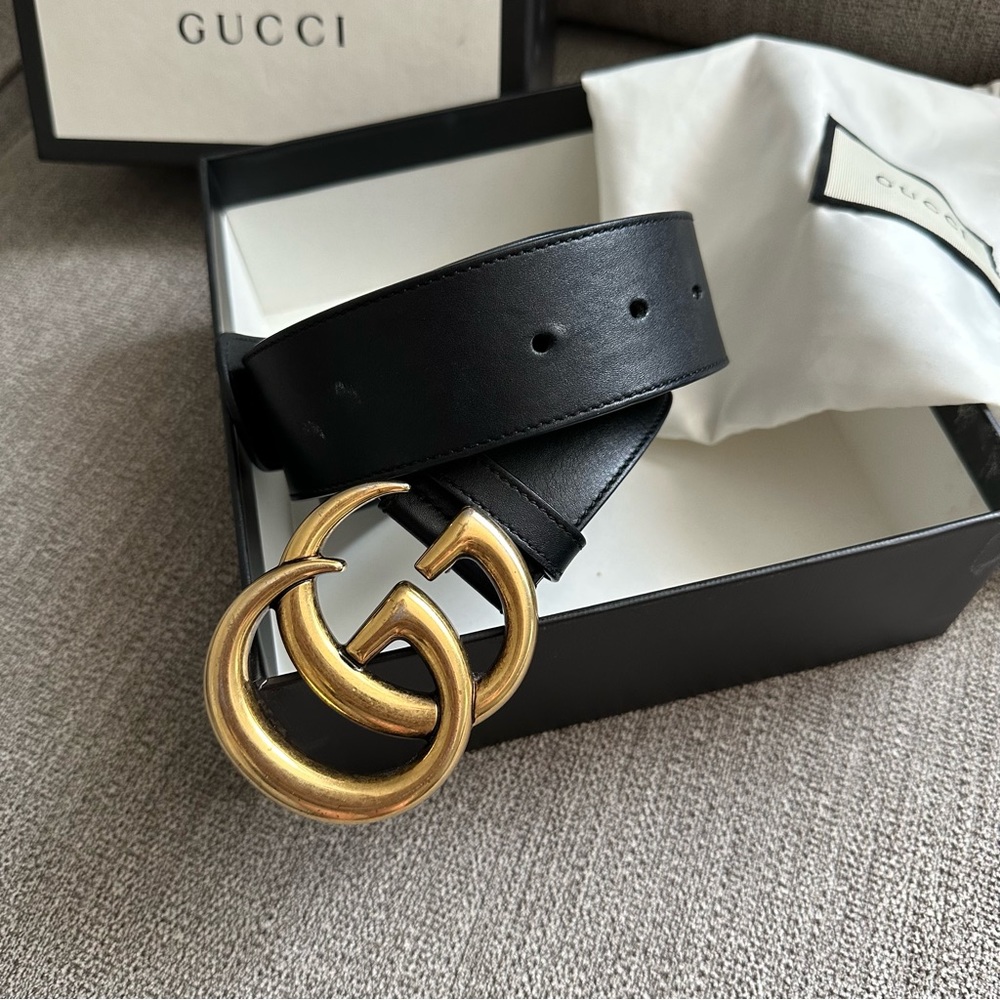 Gucci Marmont Belt Black Size 85 AUTHENTIC!